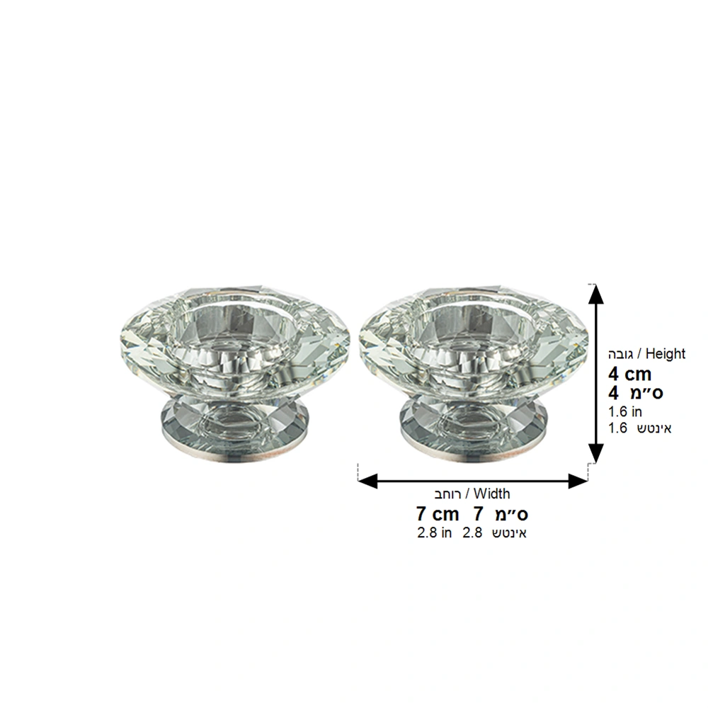 Crystal Candlesticks 4*7.5 cm - Silver