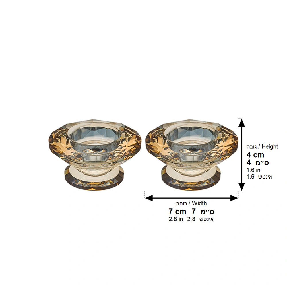 Crystal Candlesticks 4*7.5 cm - Gold