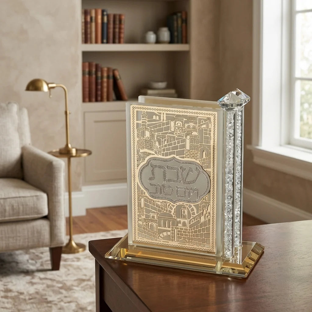 Crystal Matches Holder 12*12 cm with Plaque