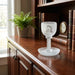 Crystal Kiddush Cup "Baba Sali" 16 cm with Stones Contain 130ml // 4.3oz - Silver