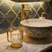 Lucite Clear Washing Cup 13 cm with Embosed Letters