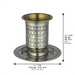 Stainless Steel Engraved Kiddush Cup 10 cm, with Rounded Saucer 12 cm