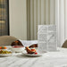Lucite Stand 7 pcs Bencher 23*18 cm- Ashkenaz Food Blessing, Silver