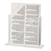 Lucite Stand 7 pcs Bencher 23*18 cm- Ashkenaz Food Blessing, Silver