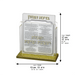 Lucite Benchers Display 17*13 cm with 6 Blessings - Sephardic