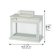 Aluminium and Glass Menorah Box 44*25*20 cm - White