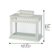 Aluminium and Glass Menorah Box 44*25*30 cm - White