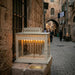 Aluminium and Glass Menorah Box 44*25*40 cm - White