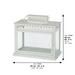 Aluminium and Glass Menorah Box 44*25*40 cm - White