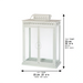 Aluminium and Glass Menorah Box 44*25*52 cm - White