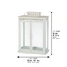 Aluminium and Glass Menorah Box 55*30*60 cm - White