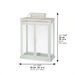 Aluminium and Glass Menorah Box 55*30*70 cm - White