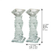 Pair of Crystal Elegant Candlesticks 16.5 cm