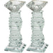 Pair of Crystal Elegant Candlesticks 16.5 cm