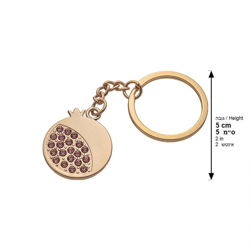 Keyholder with Stone Inlay 5 cm - Gold