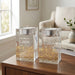Crystal Candlesticks 8 cm with Metal Plaque