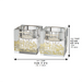 Crystal Candlesticks 5 cm with Metal Plaque