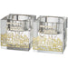 Crystal Candlesticks 5 cm with Metal Plaque