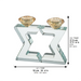 Crystal Magen David Candlesticks 17 cm
