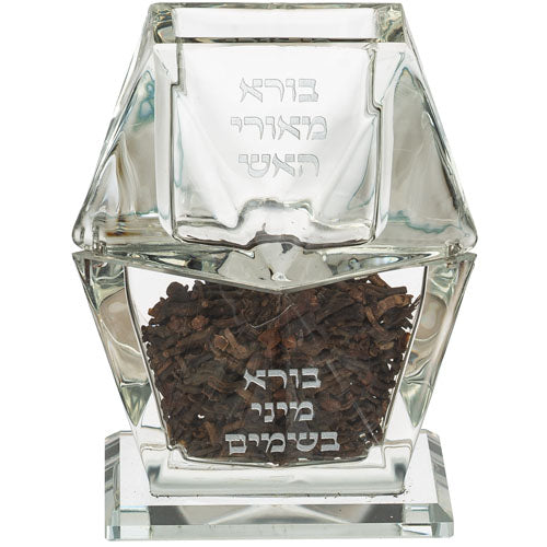 Crystal Havdalah Holder & Besamin