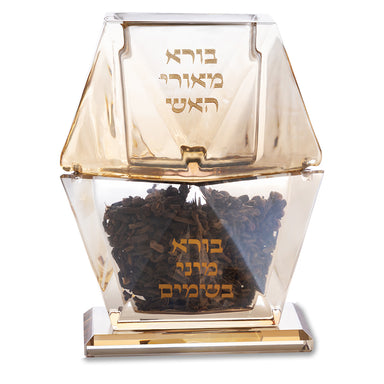 Crystal Havdalah Holder & Besamin 13 cm