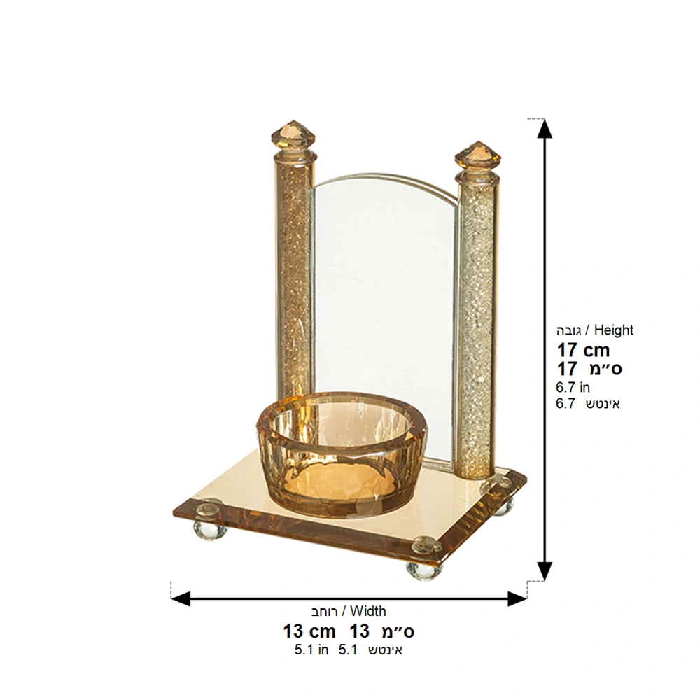 Crystal Holder for Memory Candle 13*12 cm - Gold