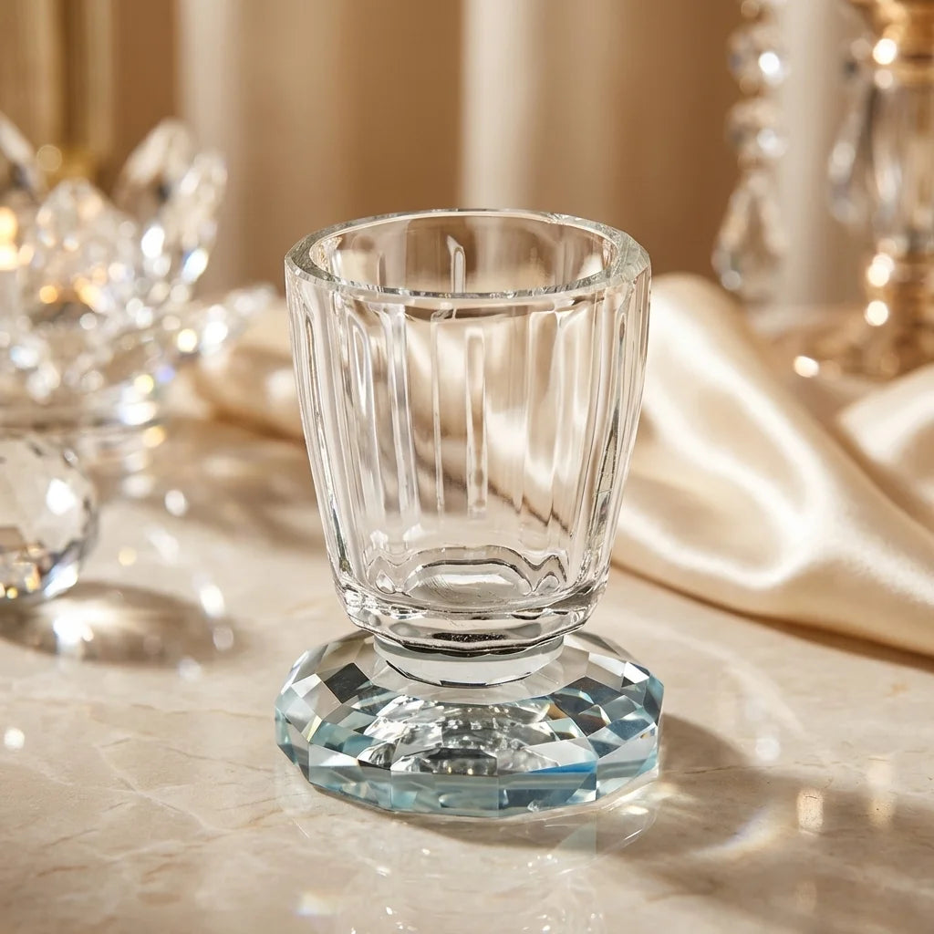 Crystal Kiddush Cup 8 cm with Stem