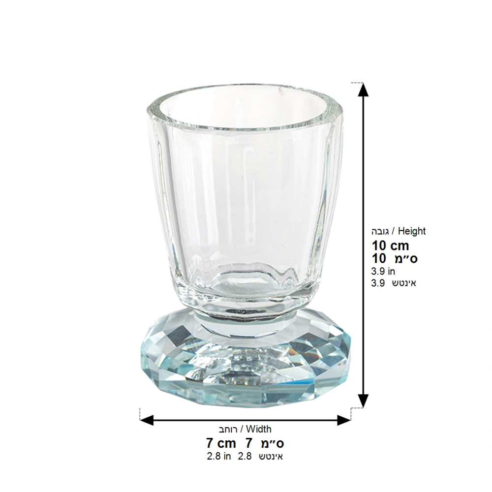 Crystal Kiddush Cup 8 cm with Stem