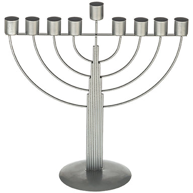Metal "String" Hanukiah 30 cm - Semi Round