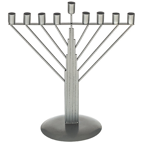 METAL "STRING" HANUKIAH 26 CM - CHABBAD