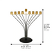 Black Metal "String" Menorah 33.5 cm "Chabbad"