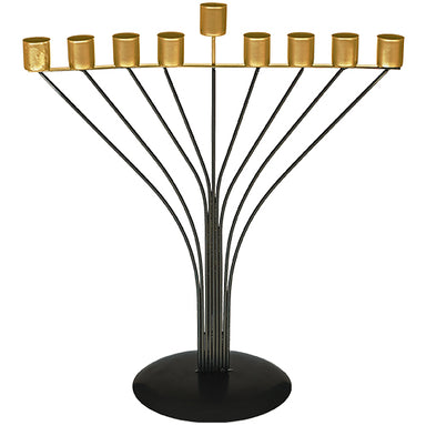 Black Metal "String" Menorah 33.5 cm "Chabbad"