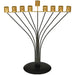 Black Metal "String" Menorah 33.5 cm "Chabbad"