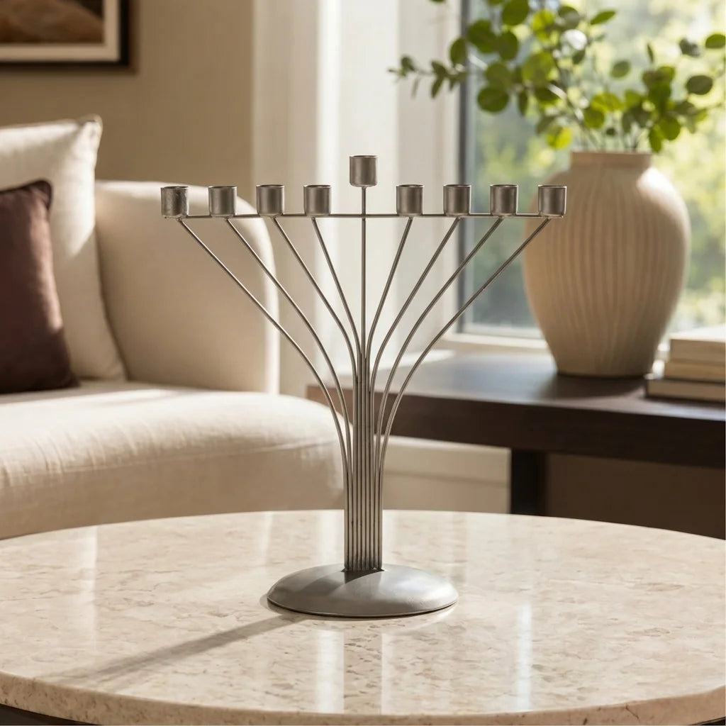 Metal "String" Menorah 33.5 cm "Chabbad"