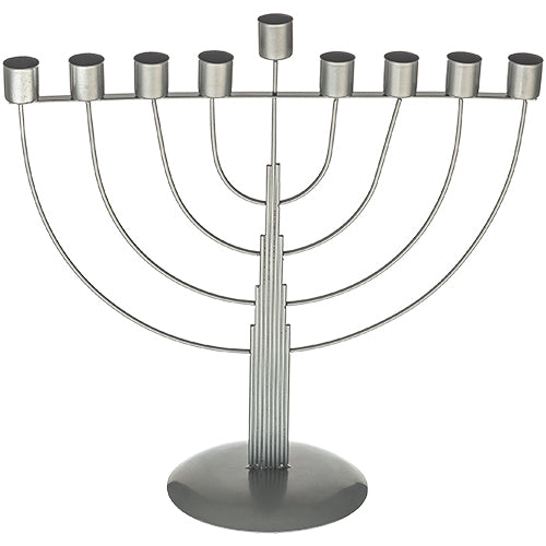 Metal "String" Menorah 33 cm - Semi Round