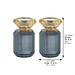 Crystal Candlesticks 10 cm- Black & Gold Color