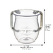 Lucite Washing Cup Silver Handels 13 cm