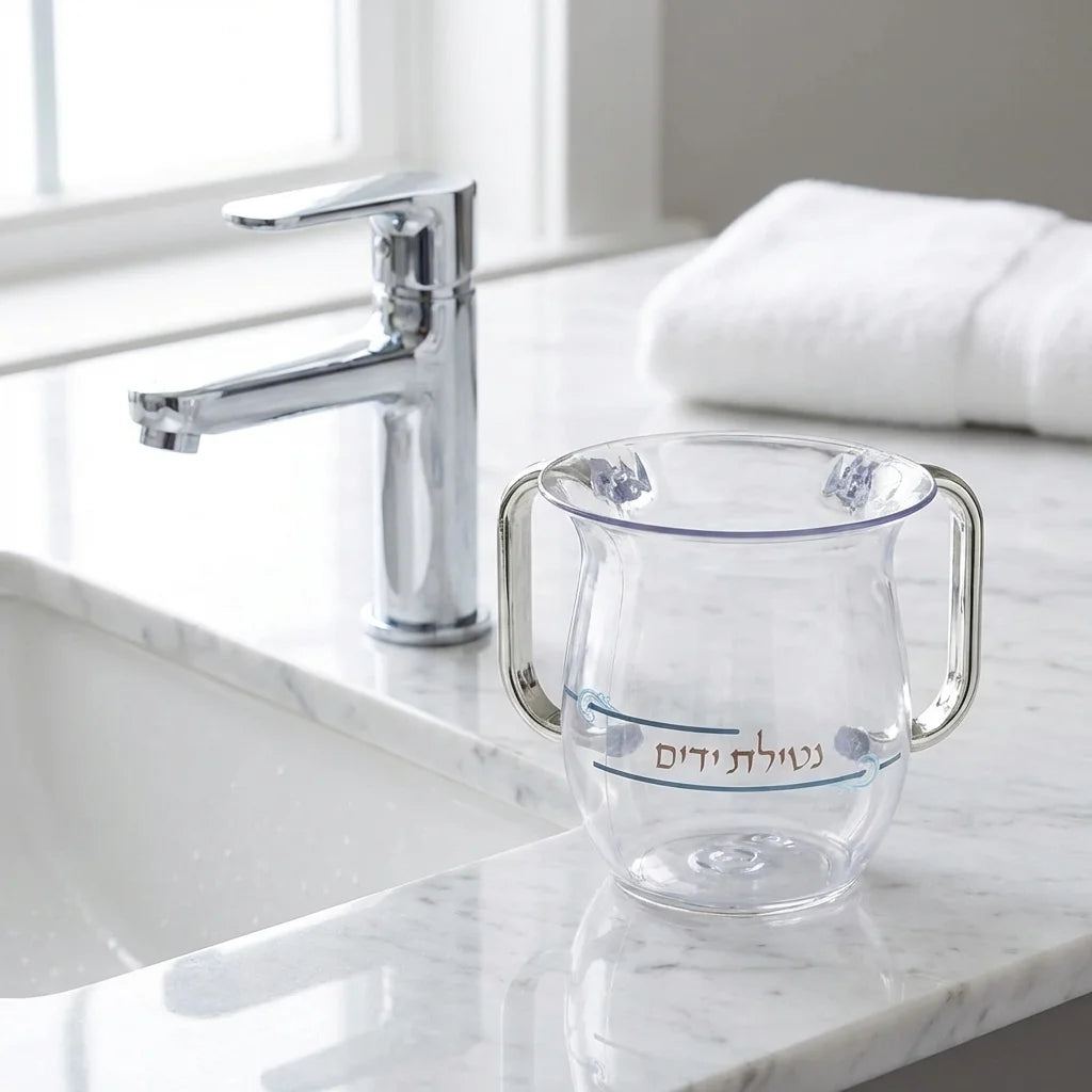 Lucite Washing Cup Silver Handels 13 cm