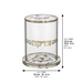 Lucite Tzedakah Box with Gold Glitter 13 cm