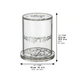 Lucite Tzedakah Box with Silver Glitter 13 cm