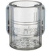 Lucite Clear Washing Cup 13 cm with Embosed Letters
