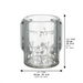 Lucite Clear Washing Cup 13 cm with Embosed Letters