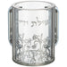 Lucite Clear Washing Cup 13 cm with Embosed Letters