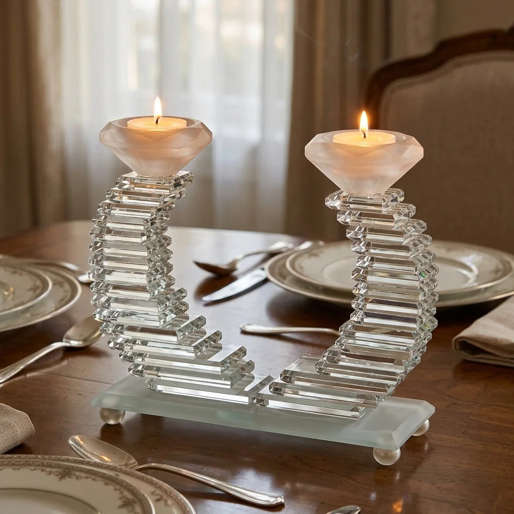 Crystal Elegant Candlesticks 18 cm