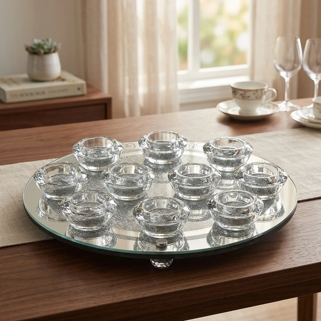 Crystal 10 Brenches Candlesticks 33 cm