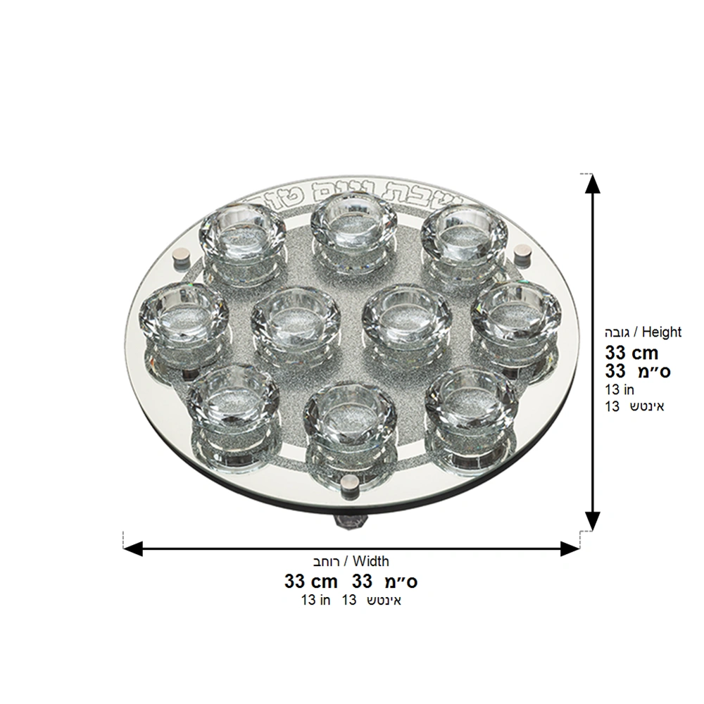 Crystal 10 Brenches Candlesticks 33 cm