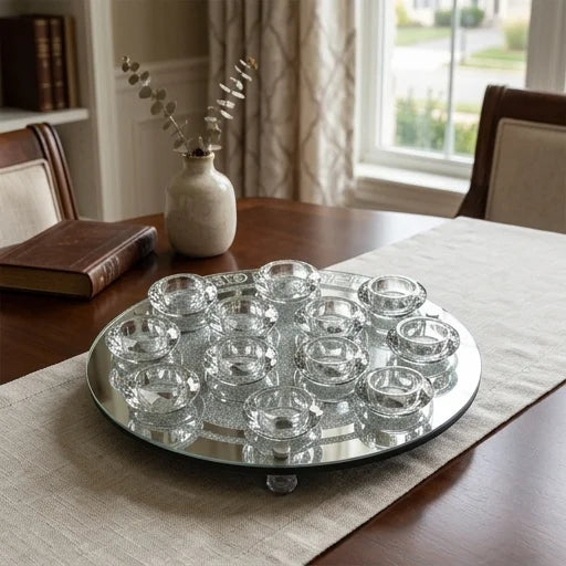 Crystal 12 Brenches Candlesticks 33 cm