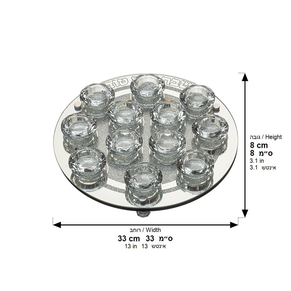 Crystal 12 Brenches Candlesticks 33 cm