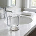 Acrylic Clear Washing Cup 13 cm- Silver Handles with Plaque
