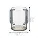 Acrylic Clear Washing Cup 13 cm- Silver Handles with Plaque